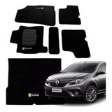 Kit Tapete Preto Renault Logan Tapete Para Porta Malas