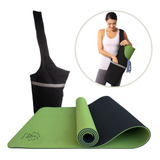 Kit Tapete Yoga Mat Pilates 6mm Tpe Saco Bolsa Transporte