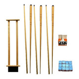Kit Taqueira Lousa 6 Tacos 1 Cx Giz Azul E Br Sinuca Bilhar