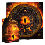 Kit Tarô De Lucifer Cigano Toalha Mandala Roda Astrológica