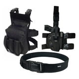 Kit Tático Coldre Robocop Bornal Talonário Swat Cinto Na