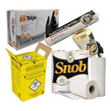 Kit Tattoo Material Rolo Pvc Papel Toalha Cx Luva Descarpack
