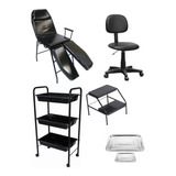 Kit Tatuador Maca Tatuagem Mocho Escada Carrinho Brinde