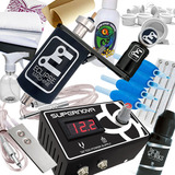 Kit Tatuagem C Máquina Rotativa Eclipse Tinta Electric Ink
