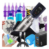 Kit Tatuagem Pen Rocket Profissional Conjunto Completo