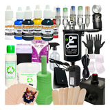 Kit Tatuagem Profissional Completo Máquina Rotativa Cartucho