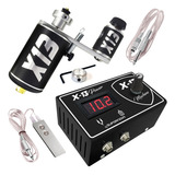 Kit Tatuagem X13 Starter Tattoo Máquina Rotativa Híbrida