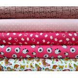 Kit Tecido Tricoline 5 Estampas 40x75cm 100 Algodão