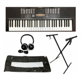 Kit Teclado 5 8 Iniciante Com Suporte Capa E Fone De Ouvido