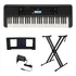 Kit Teclado Arranjador Yamaha 61 Teclas Psr E383 Com Suporte