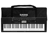 Kit Teclado Casio Musical CTK3500 5 8 61 Teclas Sensíveis Com Capa Preta