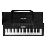 Kit Teclado Casio Musical Digital Ctk3500 5 8 Com Capa Preta
