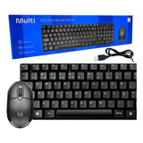 Kit Teclado E Mouse Basico Com Fio Usb Qualidade Multilaser