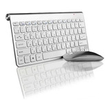 Kit Teclado E Mouse Bluetooth Wireless Usb Para Macbook pc Cor Do Mouse Prateado Cor Do Teclado Prateado
