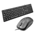 Kit Teclado E Mouse C/fio Preto Para Home Office E Estudos