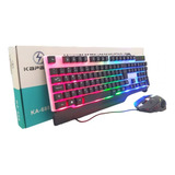 Kit Teclado E Mouse Gamer Usb Resistente A Água Rgb C Fio