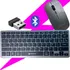 Kit Teclado E Mouse Recarregável Bluetooth Sem Fio Wireless