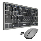 Kit Teclado E Mouse S fio Space Gray Bluetooth Recarregável