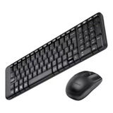 Kit Teclado E Mouse Sem Fio Preto Para Computadores Notebook