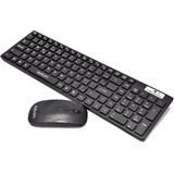 Kit Teclado E Mouse Sem Fio S1000 Cor Preto Exbom