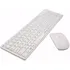 Kit Teclado E Mouse Sem Fio Wireless 2.4ghz 3200dpi Óptico Cor Do Mouse Branco Cor Do Teclado Branco