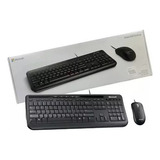 Kit Teclado E Mouse Usb Preto Microsoft Wired Desktop 600