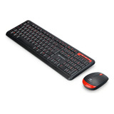 Kit Teclado E Mouse Usb Sem Fio Abnt2 Wireless Ç E Luz Caps Lock K w100bk C3tech