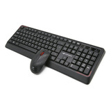 Kit Teclado E Mouse Usb Sem Fio Abnt2 Wireless Luz Caps Lock