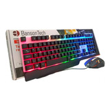 Kit Teclado Gamer E Mouse Luminoso Led Usb