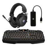 Kit Teclado Gamer Headset