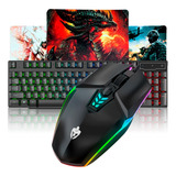 Kit Teclado Gamer Led   Mouse Usb 3000 Dpi Mousepad Pad K92