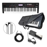 Kit Teclado Korg Workstation Kross2 61 Teclas Capa E Sustain