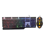 Kit Teclado Mouse Gamer Rgb Colorido Resistente A Água