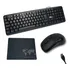 Kit Teclado Mouse Mousepad Básico Com Fio Usb Computador Pc