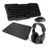 Kit Teclado Mouse Sem Fio Fone De Ouvido Padrão Escritorio 