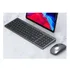 Kit Teclado Mouse Smart Sem Fio 2.4g Recarregável Wireless Mouse Cinza Teclado Cinza