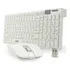 Kit Teclado Mouse Wireless Sem Fio Silencioso Branco Clean Elegante