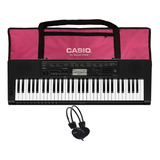 Kit Teclado Musical Casio Ctk 3500 5 8 Com Capa Rosa E Fone