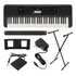 Kit Teclado Musical Yamaha Psr-e383 Suporte Pedal Sustain