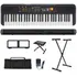 Kit Teclado Musical Yamaha Psr-f52 61 Teclas Preto