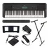 Kit Teclado Musical Yamaha Psr Serie 61 Teclas Suporte Pedal