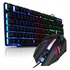 Kit Teclado Semi Mecânico Hawke   Mouse Gamer Led 7 Cores Cor Do Mouse Preto Cor Do Teclado Preto