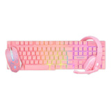Kit Teclado Semi Mecânico Mouse Gamer Headset Gamer