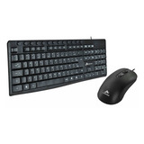 Kit Teclado Usb Abnt2 E Mouse Usb 4 Botões Monocron Pretos Cor Do Mouse Preto Cor Do Teclado Preto
