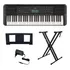 Kit Teclado Yamaha 61 Teclas Psr E283 Com Suporte Em X Cor Preto 110v/220v
