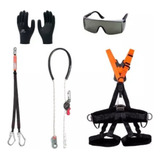Kit Telecom Cinto Paraquedista Talabarte E Posic Capacete
