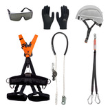 Kit Telecom Cinto Paraquedista Talabarte Y E Posic Capacete