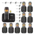 Kit Telefone Fixo Sem Fio 2 Linhas Com 9 Ramal Bina Headset