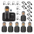 Kit Telefone Fixo Sem Fio Com Bina 2 Linhas 6 Ramal Headset