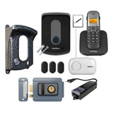 Kit Telefone Sem Fio E Interfone Fechadura Abre Por Controle